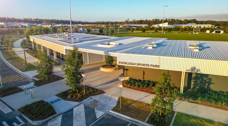 Wide view of Everleigh Sports Park 