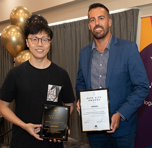 Mr Lucas Lu (representing the LCC Parks, Planning Design & Capital Delivery Program) and Cr Nathan St Ledger - Division 4 src