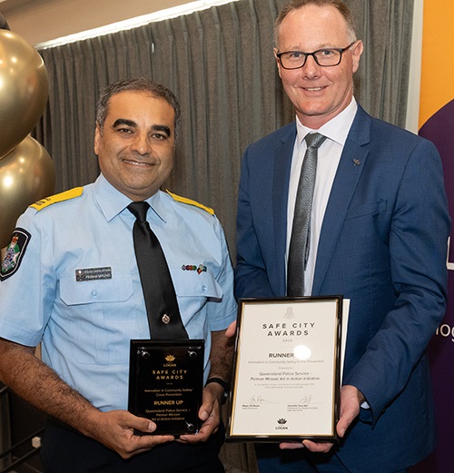 Mr Peiman Mirzaei (Queensland Police Service - Art in Action initiative) and Mr Brad White - Director Community & Lifestyle