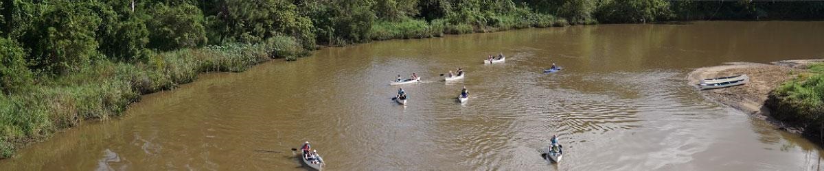 Canoes in the Logan River