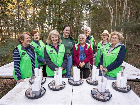 Group of volunteers in the Bushcare program