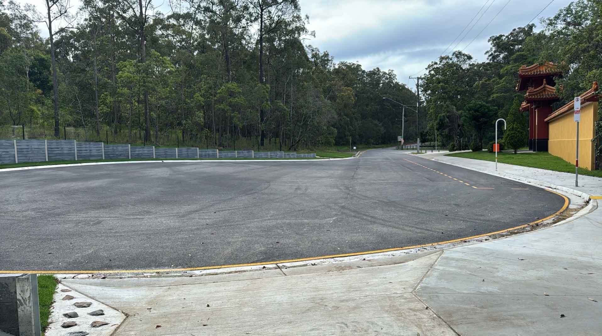 View of the Underwood Road bus turnaround area