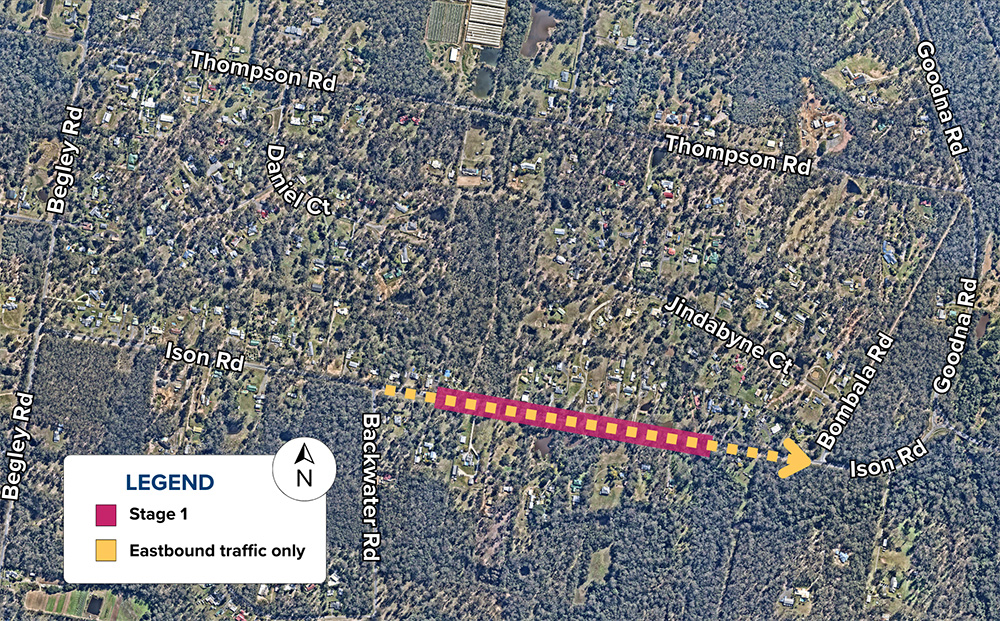 Ison Road Greenbank - One-way Detour