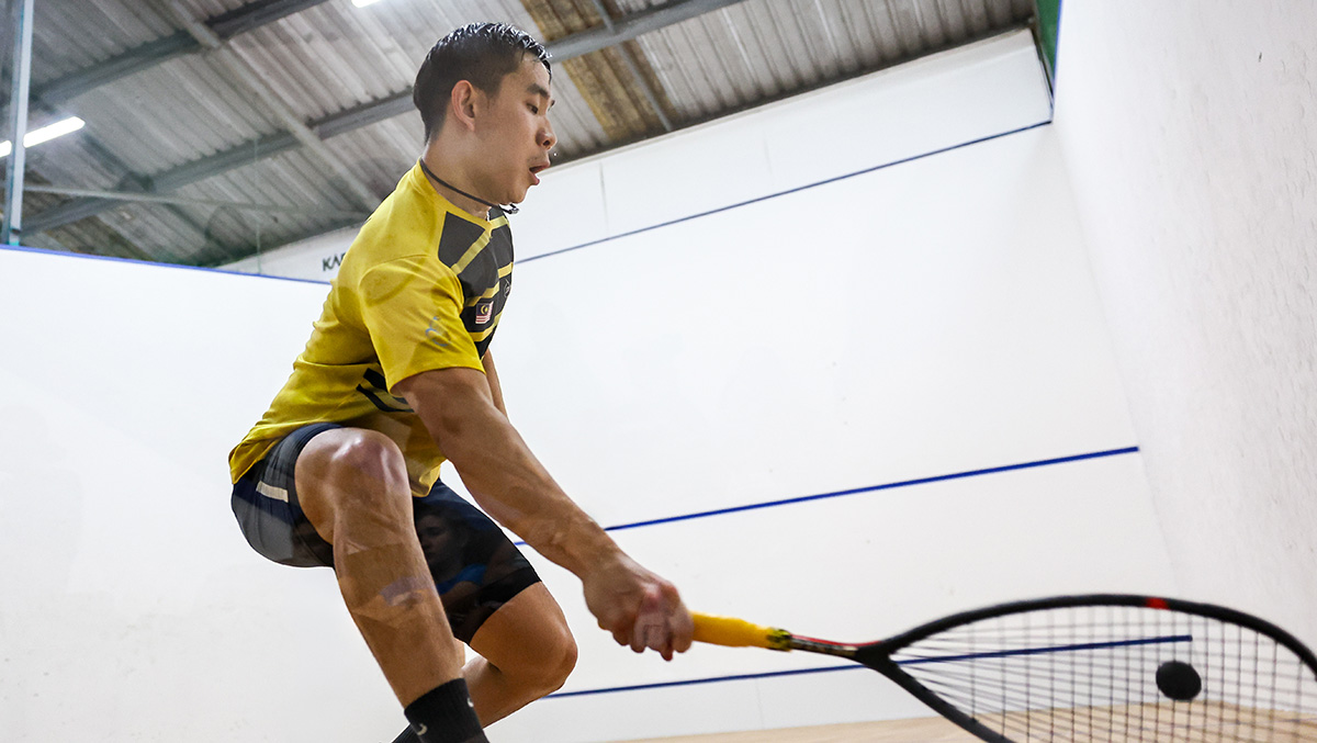 Person playing squash at Daisy Hill Squash and Racquet Centre.jpg