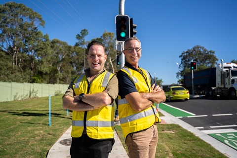 Mayor Jon Raven and Cr Paul Jackson - Bumstead Rd intersection - DSC03815 (1).jpg