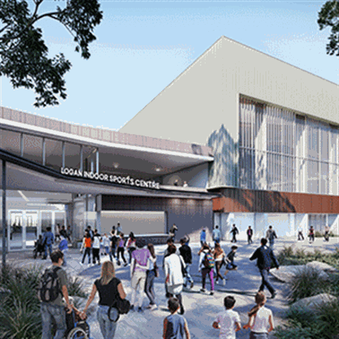 Artist impression of the new Logan Indoor Sports Centre