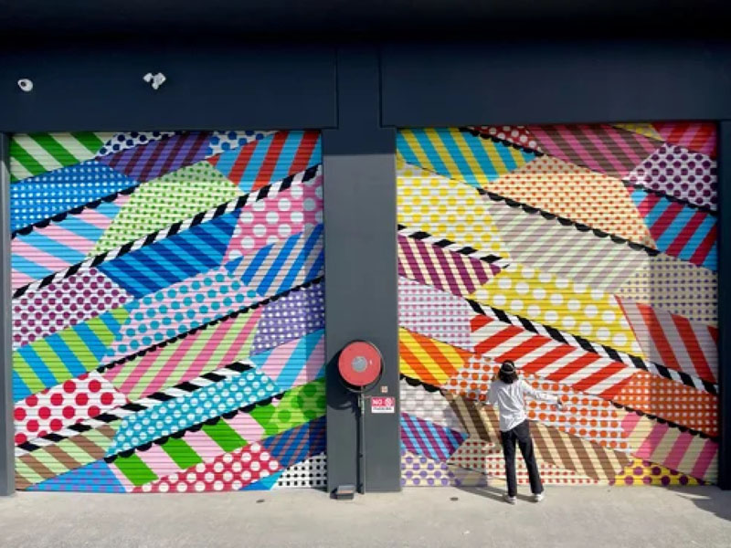 Painted roller doors