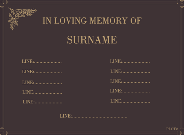 bronze plaque example