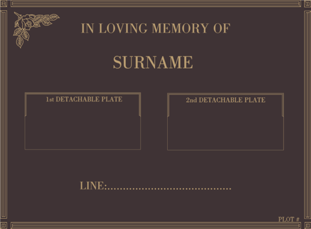 double triple quad bronze plaque example
