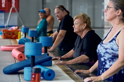 Aqua aerobics class