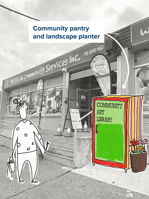 Community pantry and landscape planter