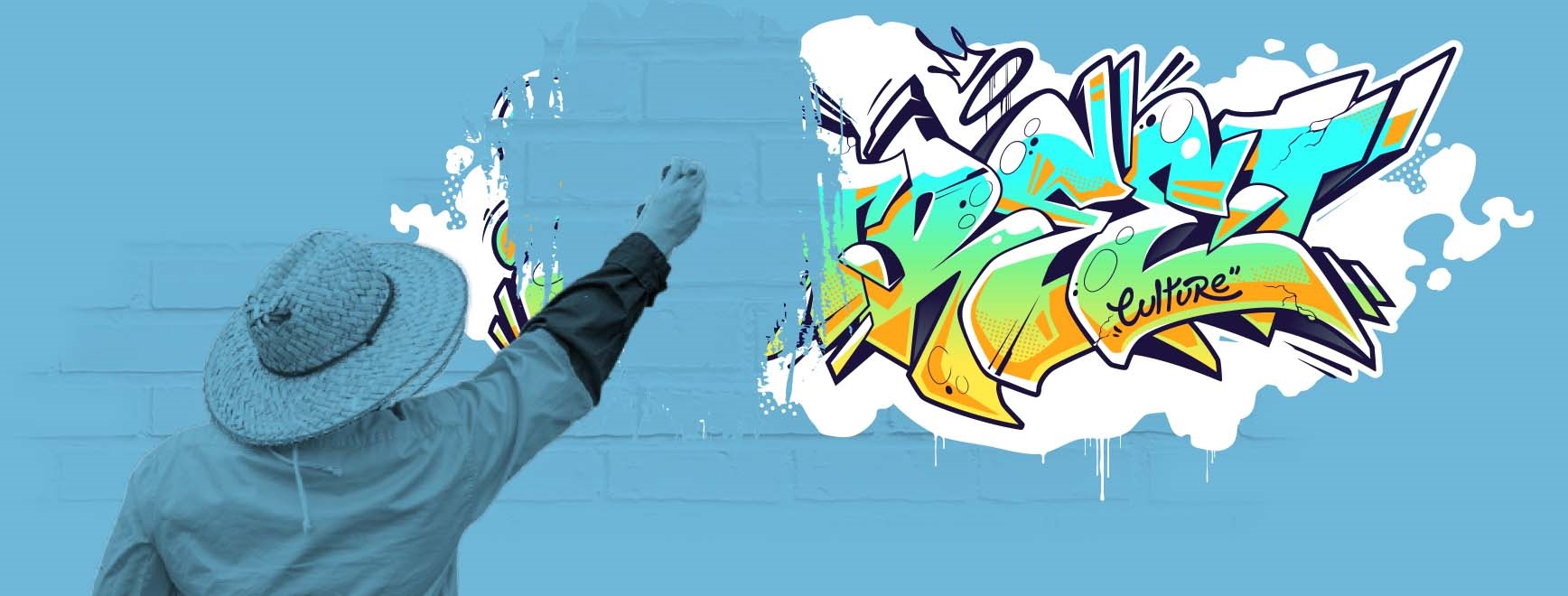 Graffiti being removed