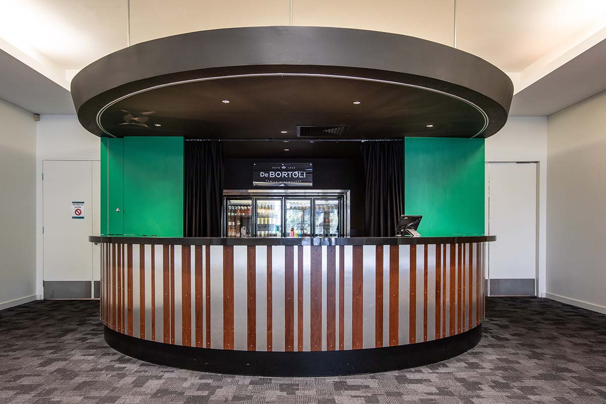 Circular bar in foyer