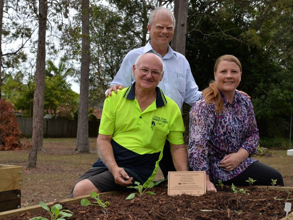 Les Turner, Robert Galea and former Councillor, Jennie Breene