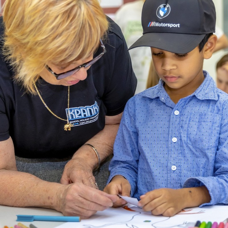 child and facilitator