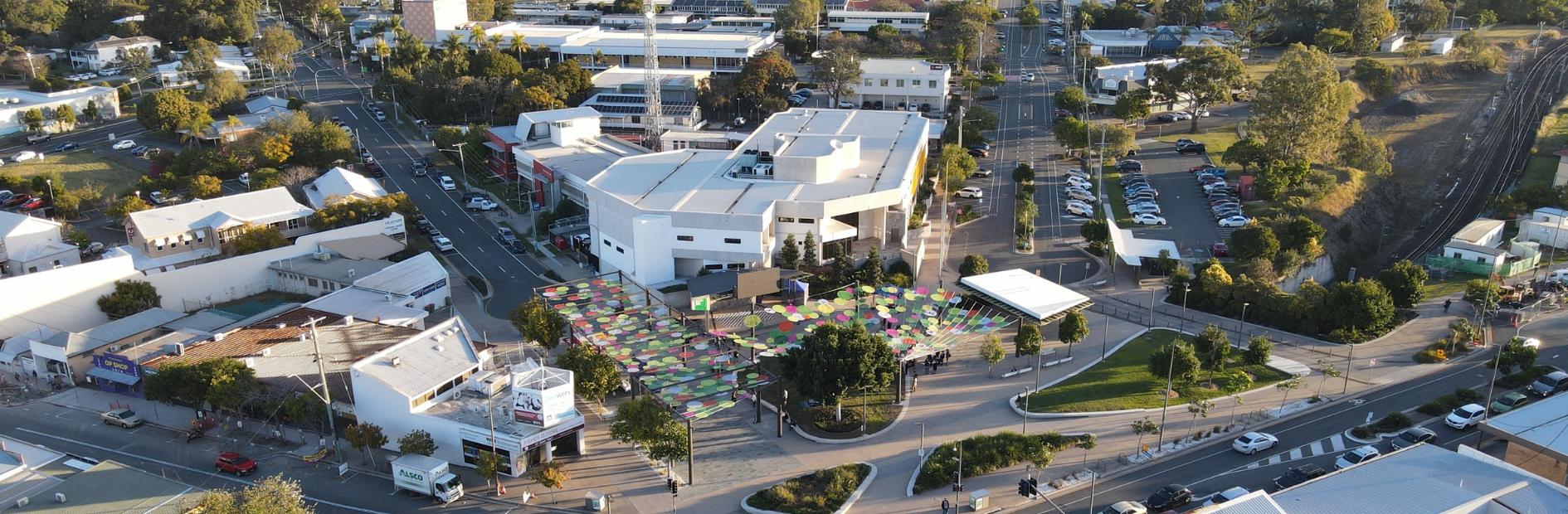Aerial view of Beenleigh Town Square