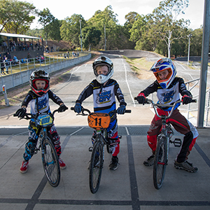 This is an image of three BMX riders at Underwood Park