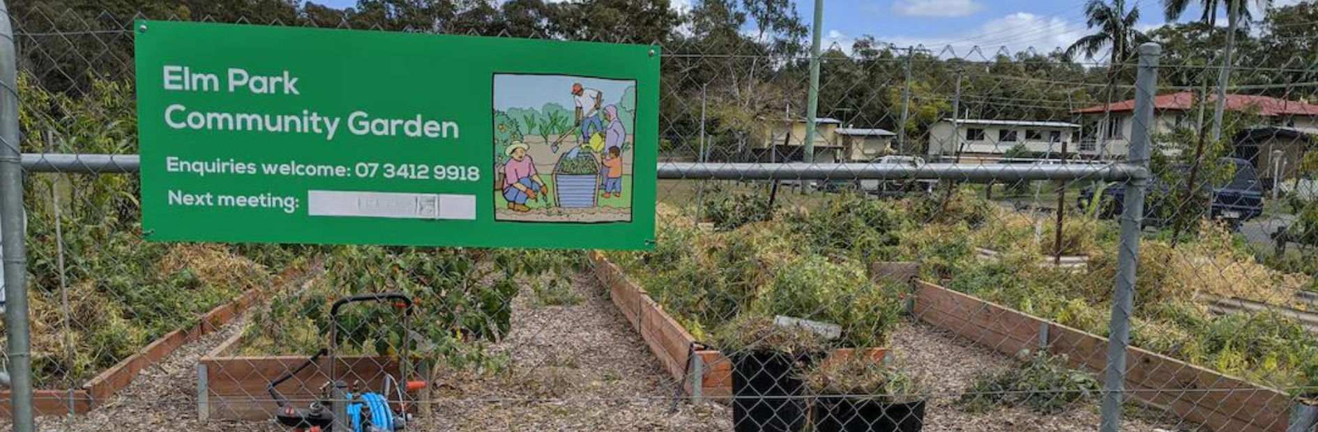 Elm Park Community Garden sign