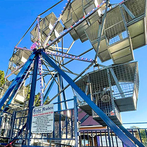 A free children's ferris wheel is among the attractions at Eats & Beats at Beenleigh's Logan River Parklands on Friday, August 25