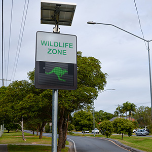 The Portable Wildlife Awareness Signs are being installed across Logan in an effort to reduce vehicle collisions with wildlife.