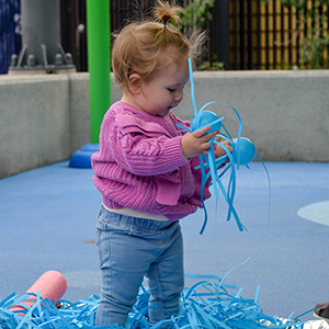 Children are encouraged to take part in a multi-sensory play program .