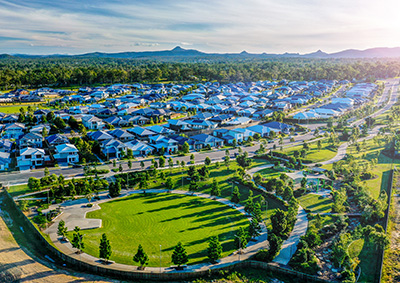 Arial image of Everleigh housing estate