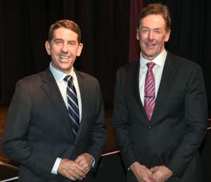 Queensland Treasurer Cameron Dick with Mayor Darren Power