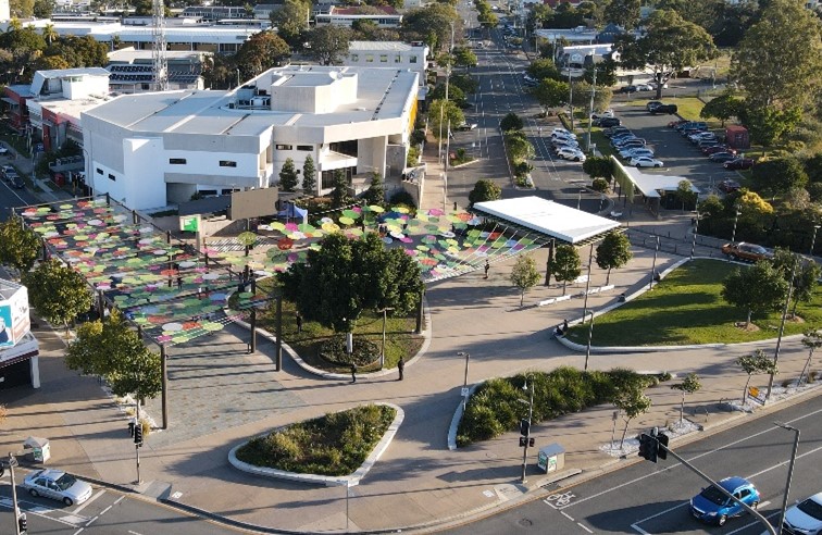 Arial view of Beenleigh town centre