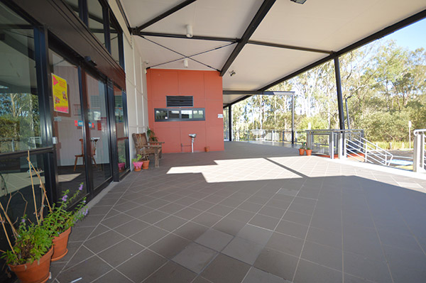 Outdoor deck space at Tudor Park community centre