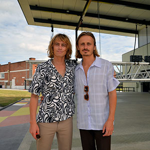 Checking out KBF are Louis and Oli from Lime Cordiale.