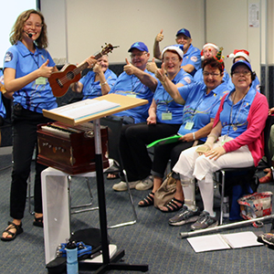 An image of The Sing to Beat Aphasia choir program which received $8000 through the Community Project grants last year. The choir helps people with an acquired speech disorder to become part of the community through the power of singing.