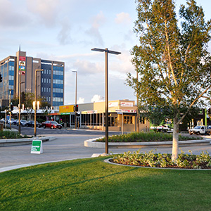 An image of Beenleigh CBD where nine streets will be involved in a smart parking system trial.