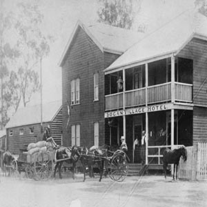 This is a State Library of Queensland image of the Logan Village Hotel.