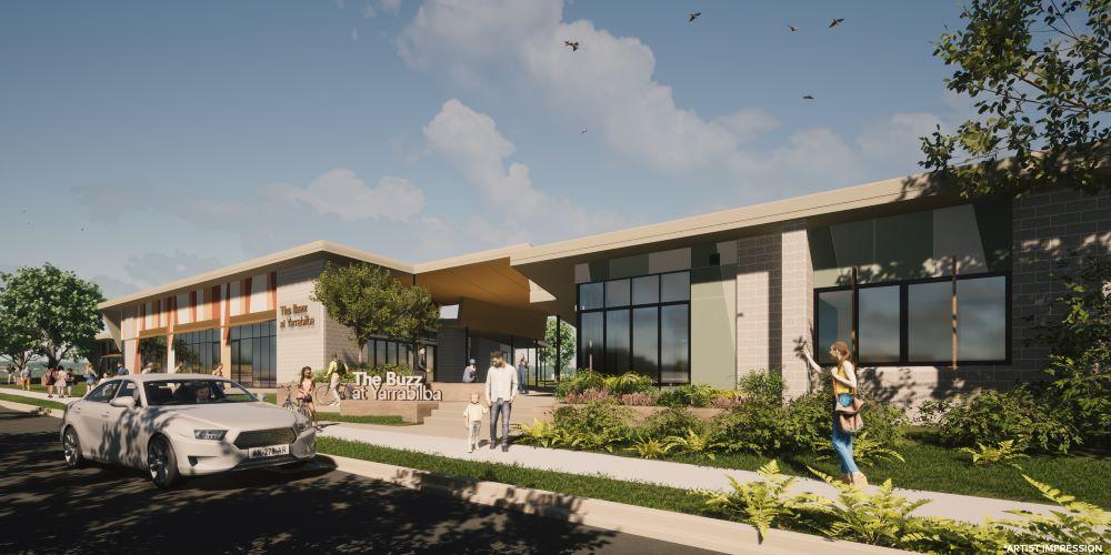 Artist impression of the Yarrabilba Community Centre.