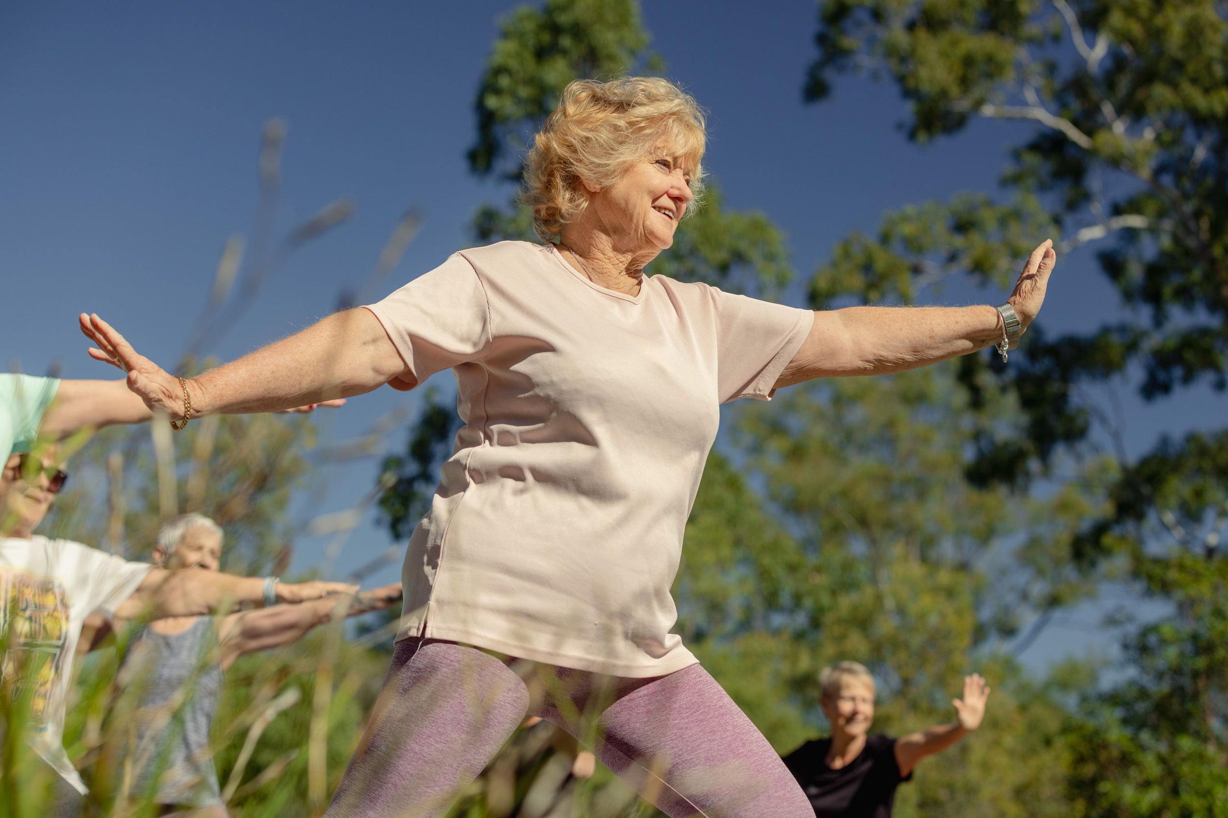 Woman doing a yoga pose