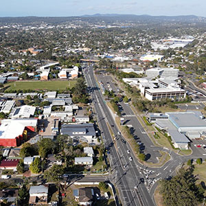 An aerial photograph of Logan Central. Logan City Council has developed a growth modelling strategy to assist with future planning of the city.