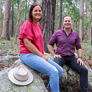 Environment Chair, Deputy Mayor Jon Raven and Division 11 Councillor Natalie Willcocks on the new conservation reserve in Greenbank.