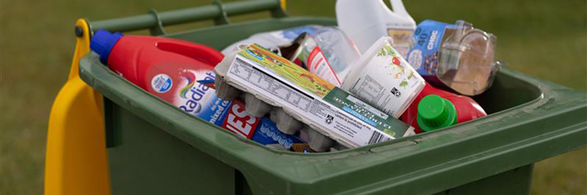 Acceptable items in recycling bin