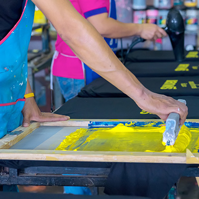 Person screen printing