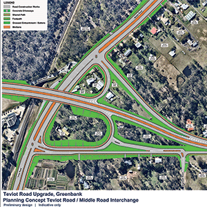 The concept design for the proposed long-term interchange solution at Greenbank.