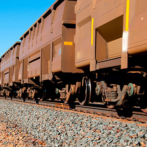 Image of freight train on railway line